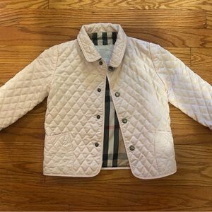 Burberry Kids Quilted Jacket - Cream